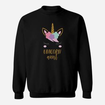 Aunt Unicorn Cute Unicorn Aunt Gift Sweatshirt - Thegiftio UK