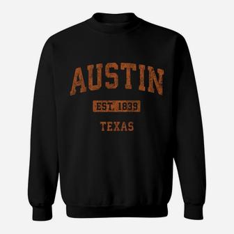Austin Texas Tx Vintage Athletic Sports Design Sweatshirt Sweatshirt | Crazezy CA