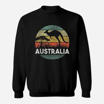 Australia Day Funny Australian Kangaroo Vintage Gift Sweatshirt | Crazezy