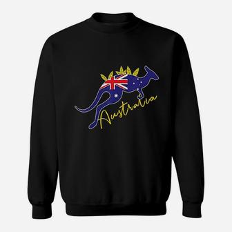 Australia Flag Kangaroo Sweatshirt | Crazezy