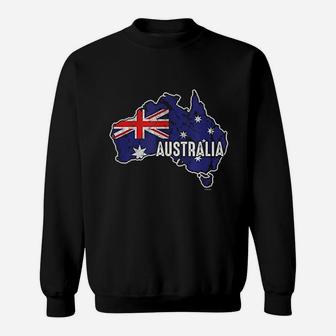 Australia Flag Map Sweatshirt | Crazezy AU