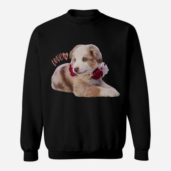 Australian Shepherd Shirt Aussie Mom Dad Love Dog Pet Tee Sweatshirt Sweatshirt | Crazezy