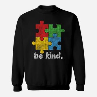 Autism Awareness - Be Kind Autistic Kids Awareness Kindness Sweatshirt | Crazezy UK