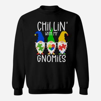 Autism Awareness Chillin With My Gnomies Support Sweatshirt - Monsterry UK