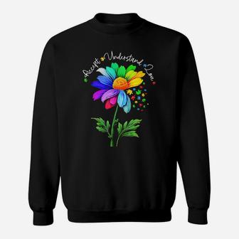 Autism Awareness Daisy Flower Accept Understand Love Sweatshirt | Crazezy