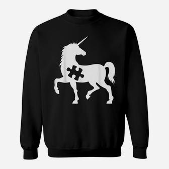 Autism Awareness Day Unicorn Shirt - Support Autism Gift Sweatshirt | Crazezy