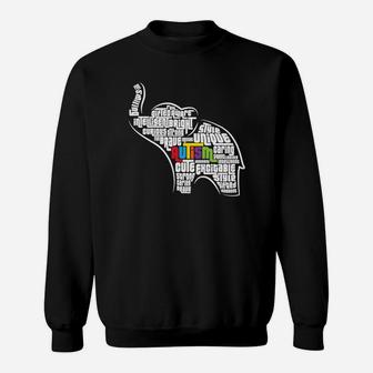 Autism Awareness Elephant Awesome Autism Awareness Sweatshirt - Thegiftio UK