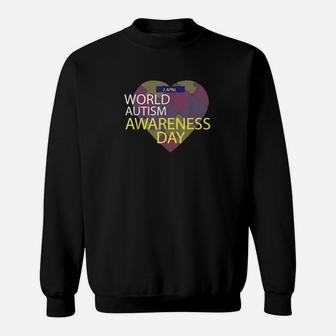 Autism Awareness Kindness Ribbon Heart Neurodiversity Sweatshirt - Monsterry