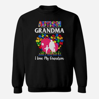 Autism Grandma I Love My Grandson Sweatshirt - Monsterry