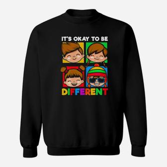 Autism Its Okay To Be Different Cute Kids Sweatshirt - Monsterry