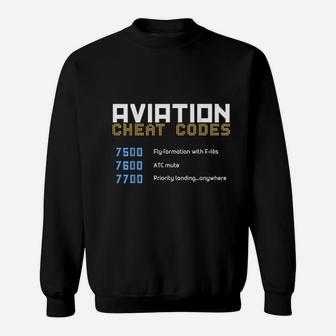 Aviation Cheat Codes Aviation Sweatshirt - Thegiftio UK