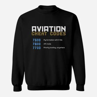 Aviation Cheat Codes Aviation Sweatshirt - Thegiftio UK