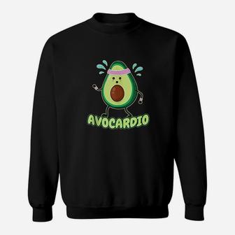 Avocardio Avocardio Exercising Fitness Gym Runner Avocado Sweatshirt | Crazezy UK