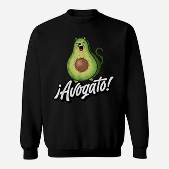 Avogato Funny Cat Avocado For Pet Lovers And Foodies Cute Sweatshirt | Crazezy UK