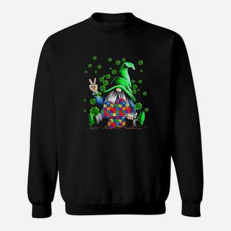 Awareness Gnomes Shamrock St Patricks Day Kids Gift Sweatshirt | Crazezy AU