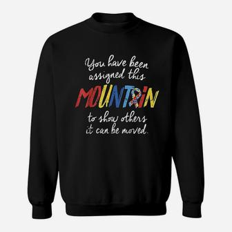 Awareness Ribbon Assigned Mountain Be Moved Sweatshirt | Crazezy