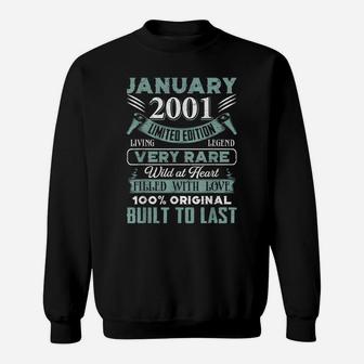 Awesome January 2001 19Th Birthday Gift Lover 19 Years Bday Sweatshirt | Crazezy AU