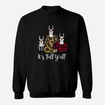 Awesome Llama It’s Fall Y’all Thanksgiving Animal Lover Gifts Shirt Sweatshirt - Thegiftio UK