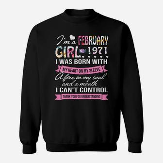 Awesome Since 1971 50Th Birthday I'm A February Girl 1971 Sweatshirt | Crazezy UK