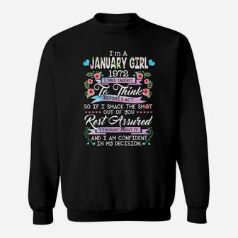 Awesome Since 1972 49Th Birthday I'm A January Girl 1972 Sweatshirt | Crazezy CA