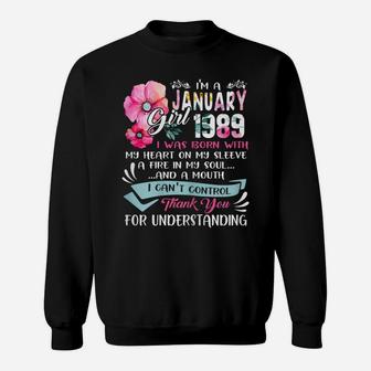 Awesome Since 1989 32Nd Birthday I'm A January Girl 1989 Sweatshirt | Crazezy