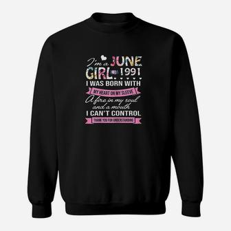 Awesome Since 1991 30Th Birthday Im A June Girl 1991 Sweatshirt | Crazezy AU