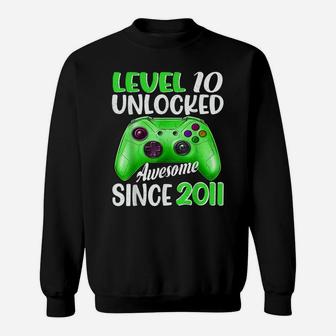Awesome Since 2011 Among Pop It With Us 10Th Birthday Kids Sweatshirt | Crazezy