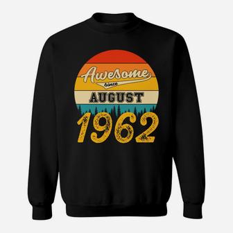 Awesome Since August 1962 59 Years Old Birthday Vintage Sweatshirt | Crazezy AU