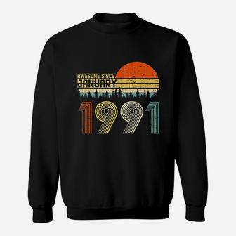 Awesome Since January 1991 30Th Birthday Sweatshirt | Crazezy