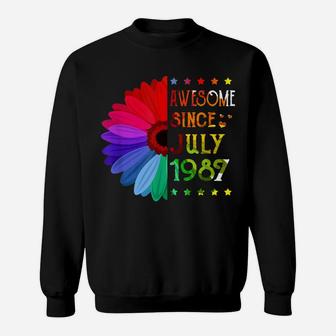 Awesome Since July 1987 34Th Birthday Gifts 34 Years Old Sweatshirt | Crazezy