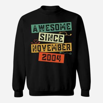 Awesome Since November 2004 17Th Birthday Retro Sweatshirt | Crazezy