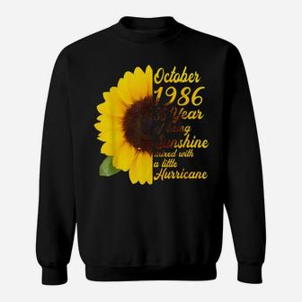 Awesome Since October 1986 - 35Th Birthday Flower Lover Sweatshirt | Crazezy