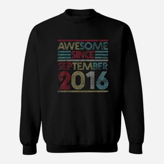 Awesome Since September 2016 Bday Gifts 5Th Birthday Sweatshirt | Crazezy DE