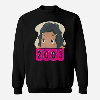 Baby Girl Born In 2003 Awesome Birthday Sweatshirt | Crazezy