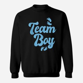 Baby Shower Gender Reveal Team Boy Sweatshirt - Monsterry