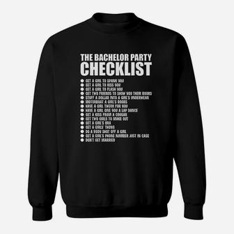 Bachelor Party Checklist Sweatshirt - Thegiftio UK