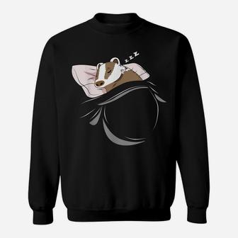 Badger Sleeping Animal Pajamas Nap Pjs Outfit Gift Badger Sweatshirt | Crazezy