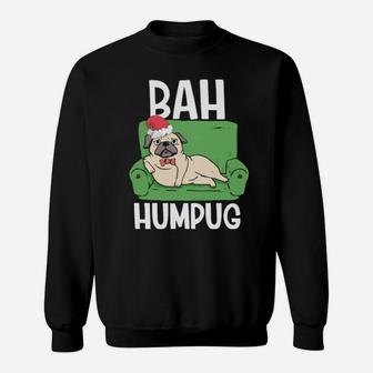 Bah Pumbug Funny Santa Cute Pug Gift Sweatshirt - Monsterry