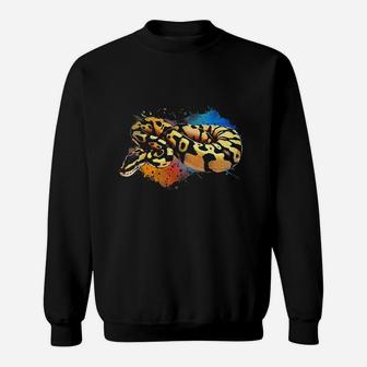 Ball Python Watercolor Reptile Keeper Paint Splash Sweatshirt | Crazezy CA