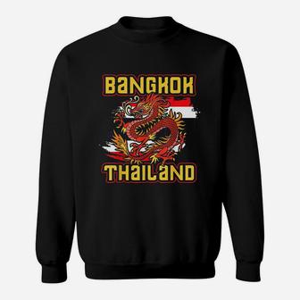 Bangkok Thai Flag Asia Dragon Thailand Sweatshirt - Thegiftio UK