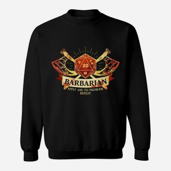 Barbarian Class D20 Tabletop Dungeons Rpg Dragons Sweatshirt | Crazezy