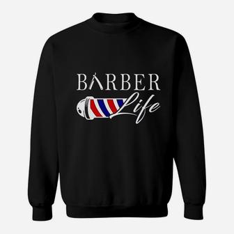 Barber Barber Life For Men Women Black And Navy Sweatshirt | Crazezy