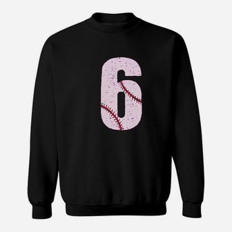 Baseball 6Th Birthday Gift For Six Year Old Sweatshirt | Crazezy AU
