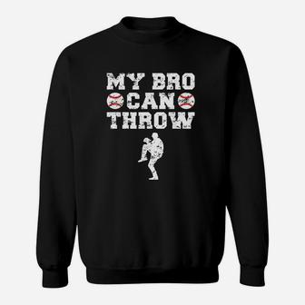 Baseball Brother Sister Funny Pitcher Sweatshirt | Crazezy DE
