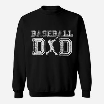 Baseball Dad Funny Fathers Day Present For Daddy Papa Father Sweatshirt | Crazezy
