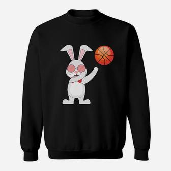 Basketball Bunny Rabbi Kids Youth Boys Girls Sweatshirt - Thegiftio UK