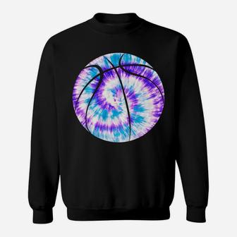 Basketball Stuff For Teen Girls Tye-Dye Blue Design Custom Sweatshirt | Crazezy