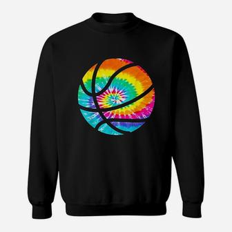 Basketball Tie Dye Rainbow Trippy Hippie Sweatshirt - Thegiftio UK