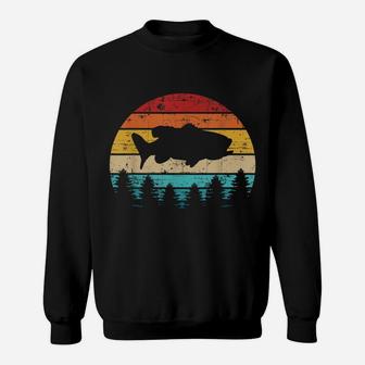 Bass Fishing Fish Vintage Retro Sweatshirt | Crazezy