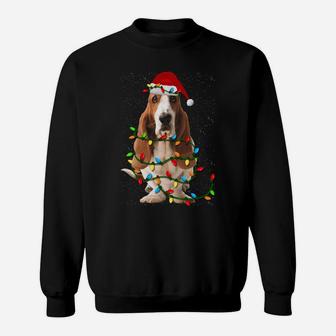 Basset Hound Christmas Funny Basset Hound Dog Lovers Gift Sweatshirt Sweatshirt | Crazezy UK